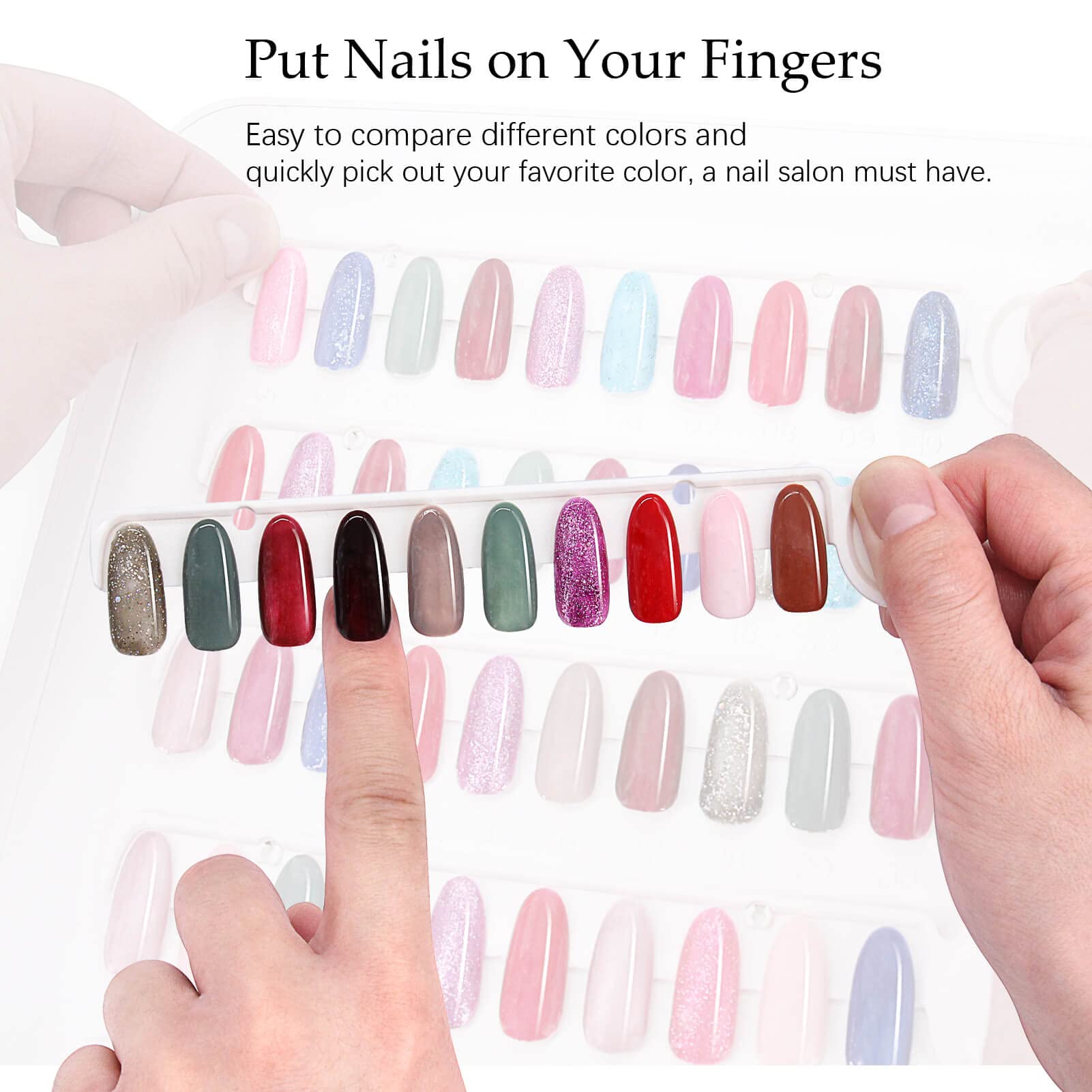 I·B·N G Nail Color Display Book durable plastic construction ensures long-lasting display.