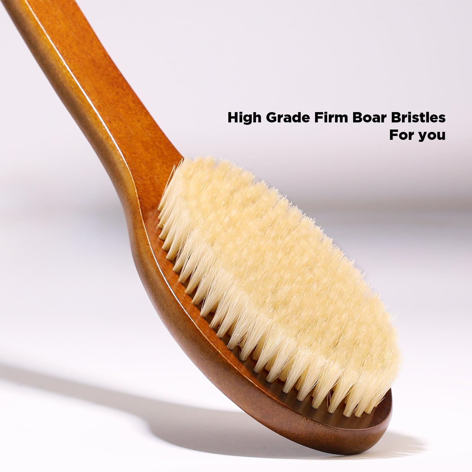 ICANdOIT natural boar bristles close-up for gentle exfoliation
