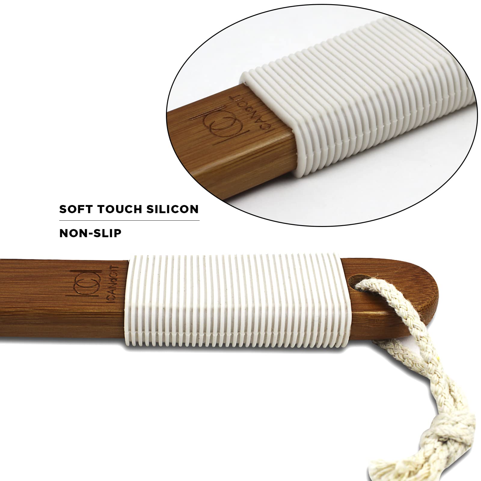 ICANdOIT long-handle back scrub use on shoulders and back