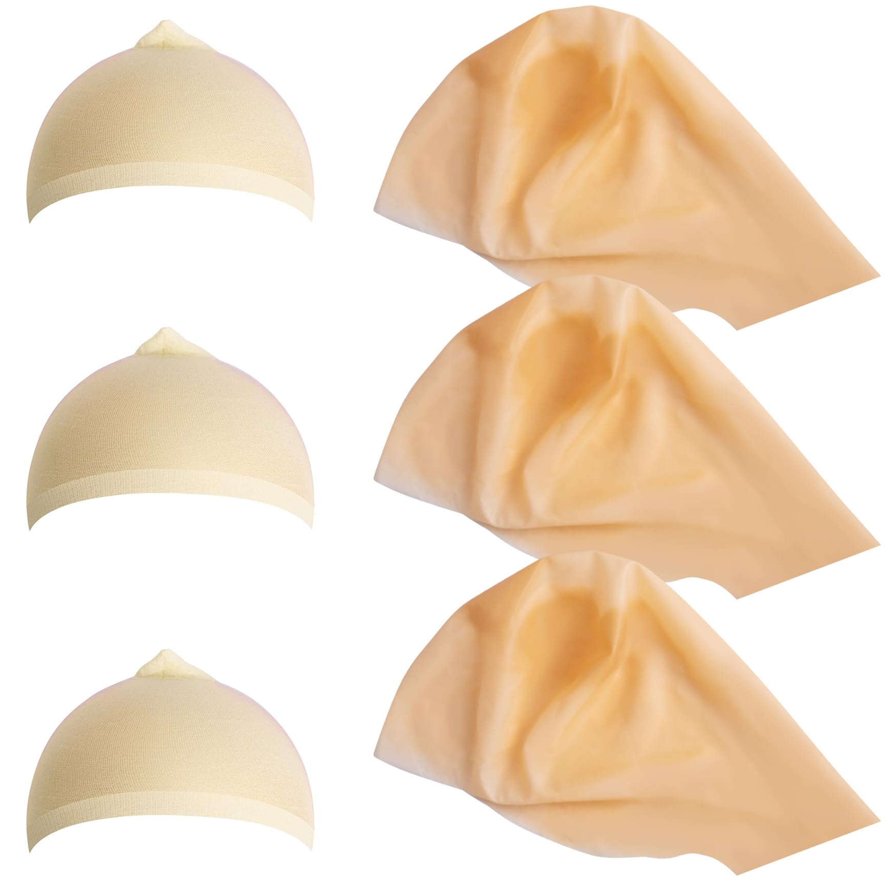 Iceyyyy gorro calvo de látex para adultos, set de 6 piezas para disfraces.