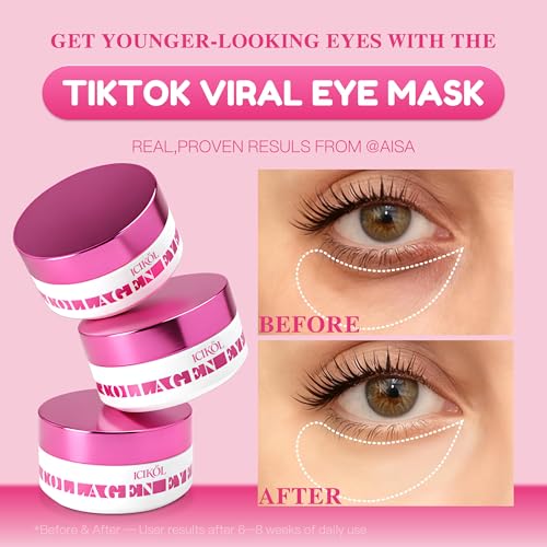 ICIKOL collagen under-eye patches being applied for targeted hydration