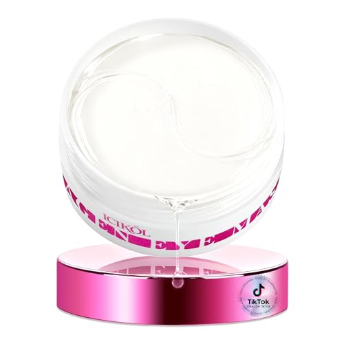 ICIKOL collagen under-eye patches packaging showing cooling and refreshing effect
