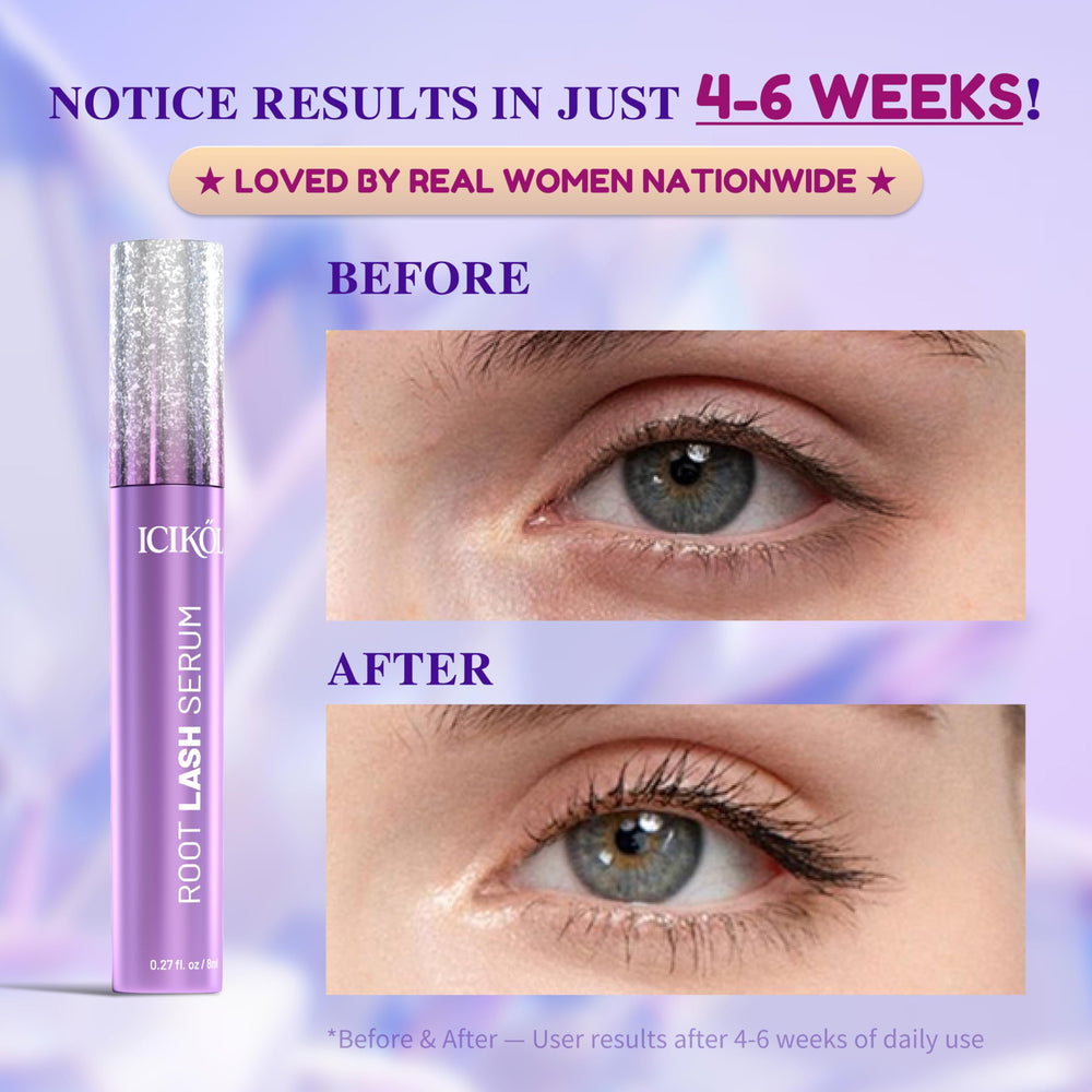 ICIKOL Lash Serum brush application for nightly lash growth