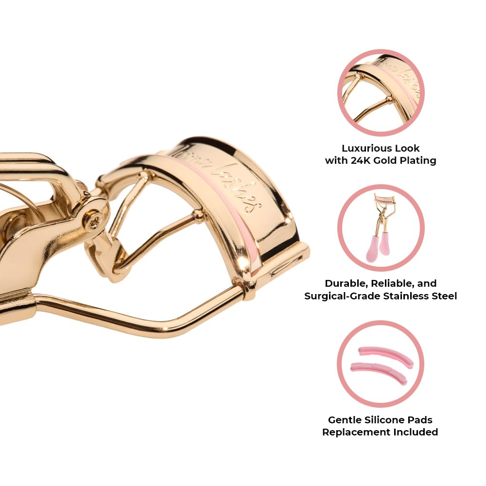 Icona Lashes eyelash curler with ergonomic handles for comfortable grip.