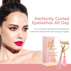 Icona Lashes curler close up shows soft silicone pads for gentle curling.