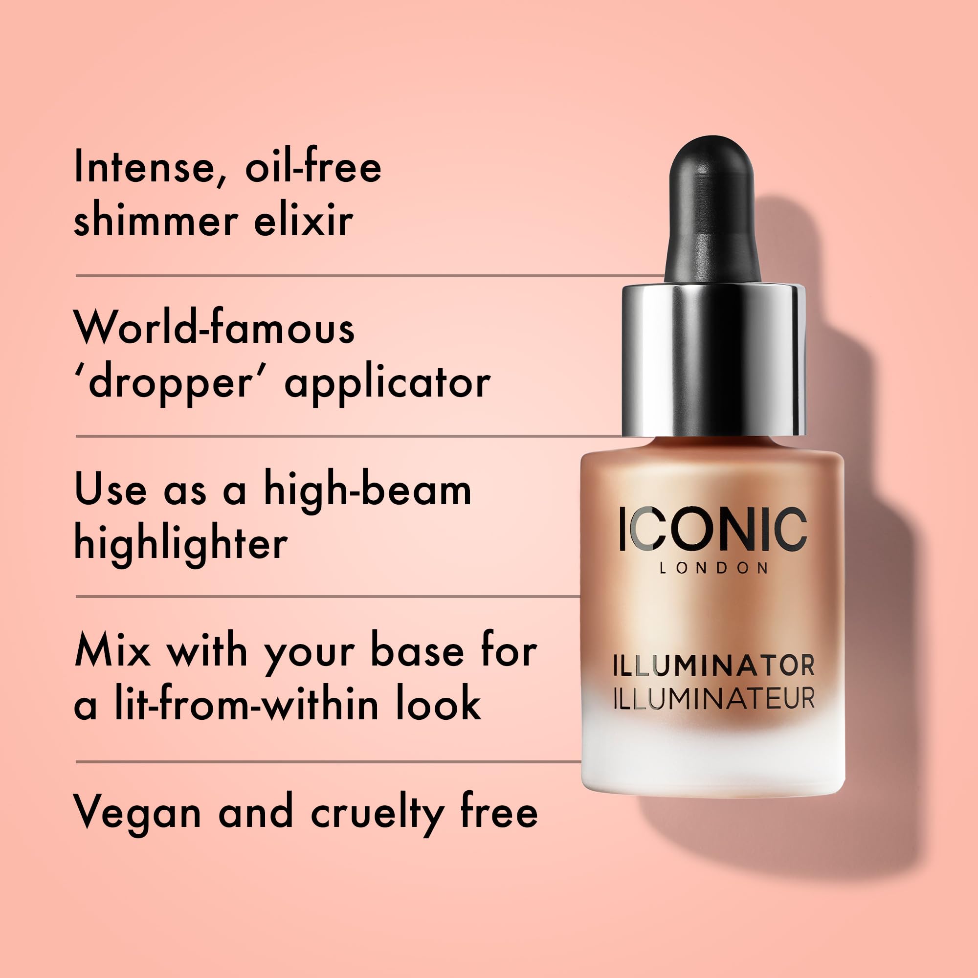 Iconic London Illuminator pearls suspended in colorless base deliver multi-dimensional glow