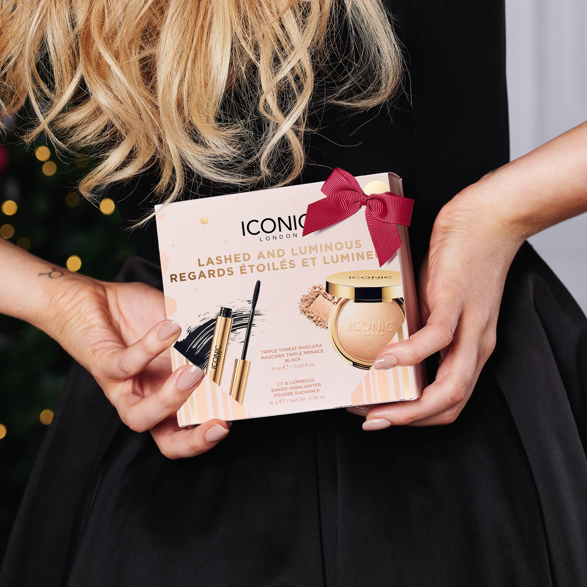 Iconic London Lashed and Luminous gift set packaging for festive gifting.