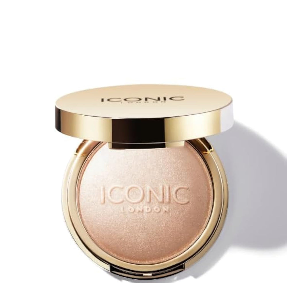 ICONIC LONDON Lit and Luminous compact powder delivers a seamless, diffused glow.