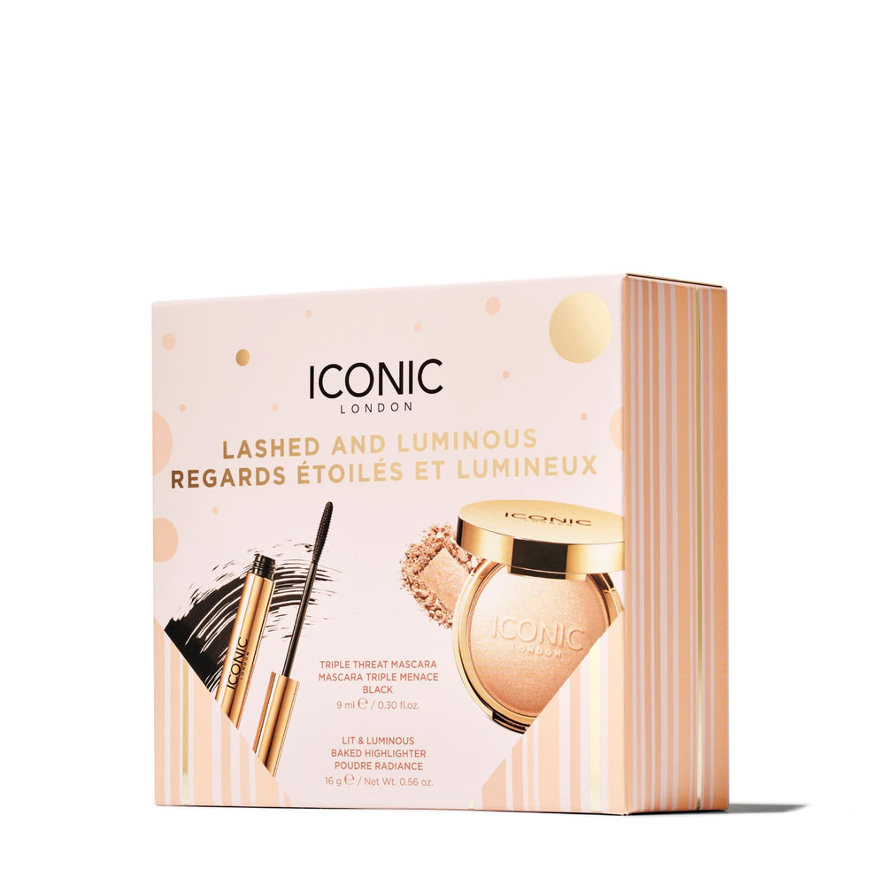 Iconic London Lit & Luminous baked highlighter compact with radiant glow.
