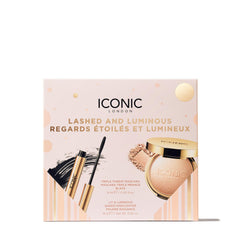 Iconic London Lit & Luminous highlighter swatch on skin for glow.