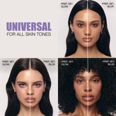 ICONIC LONDON Prep Set Blur veil on skin delivers radiant even tone.