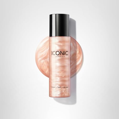 ICONIC LONDON Prep-Set-Glow mist evenly sprays for smooth coverage.