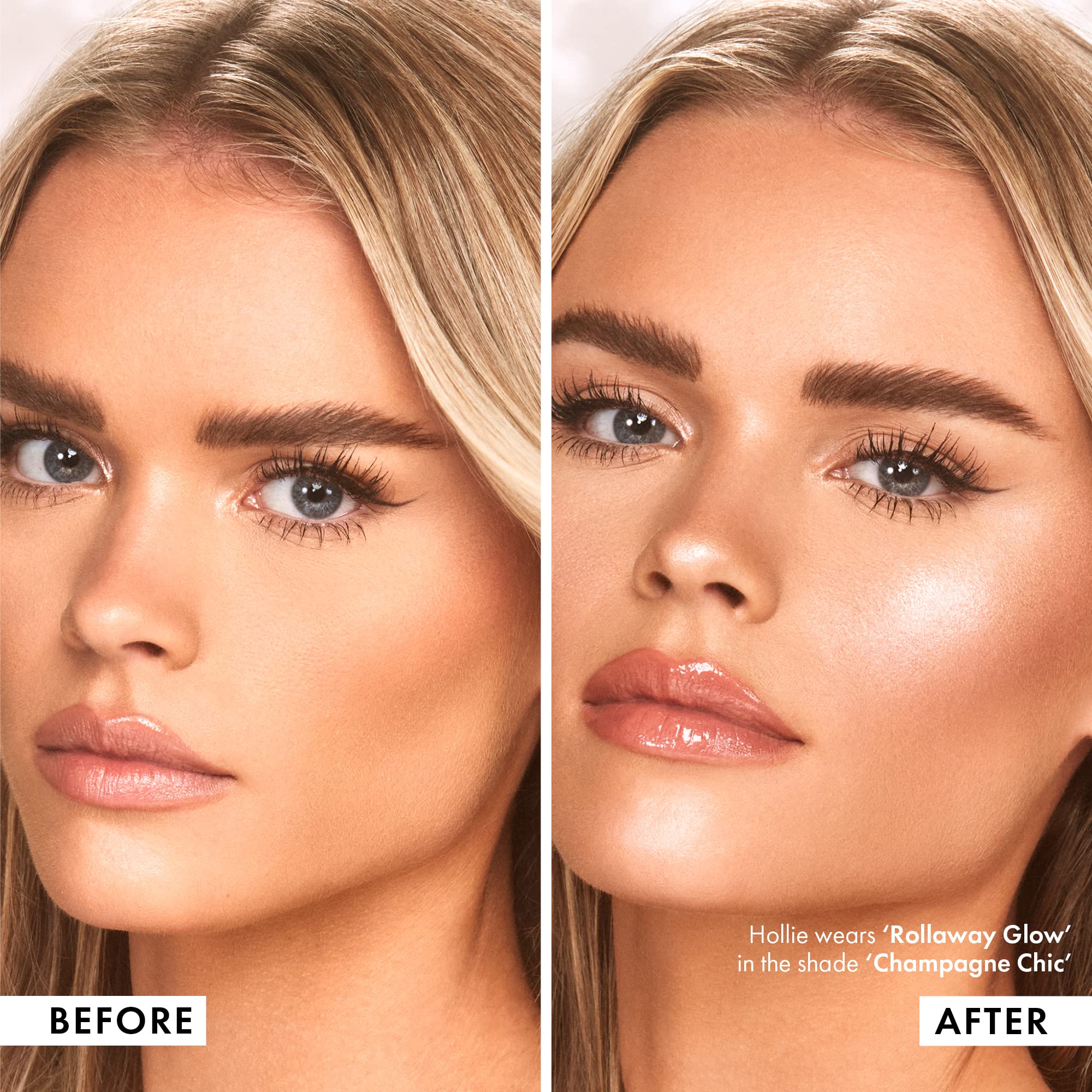 ICONIC LONDON Rollaway Glow on nose bridge creates luminous detail