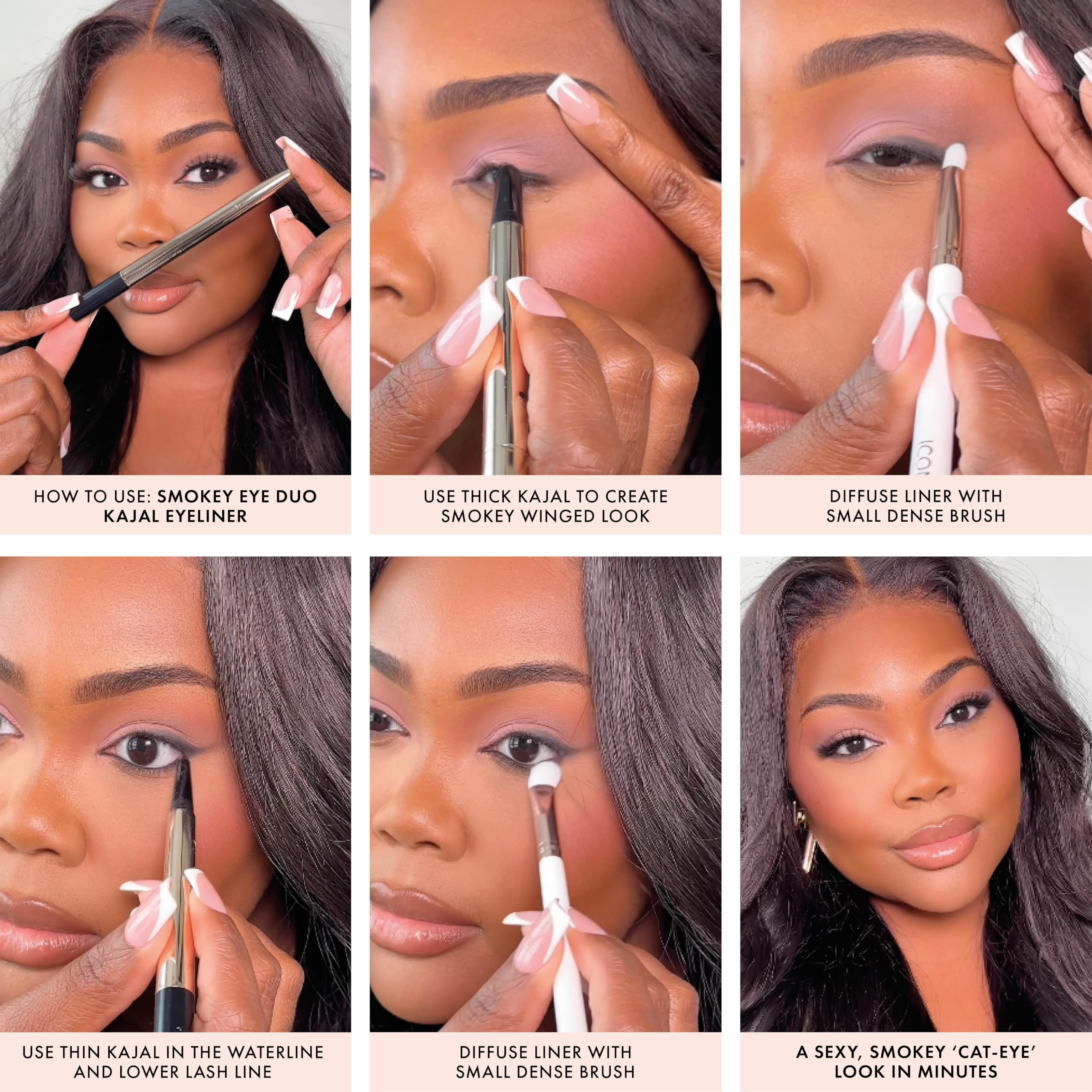 ICONIC LONDON Smokey Eye Duo chocolate brown swatches reveal versatile, day-to-night shade.