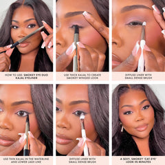 ICONIC LONDON Smokey Eye Duo chocolate brown swatches reveal versatile, day-to-night shade.