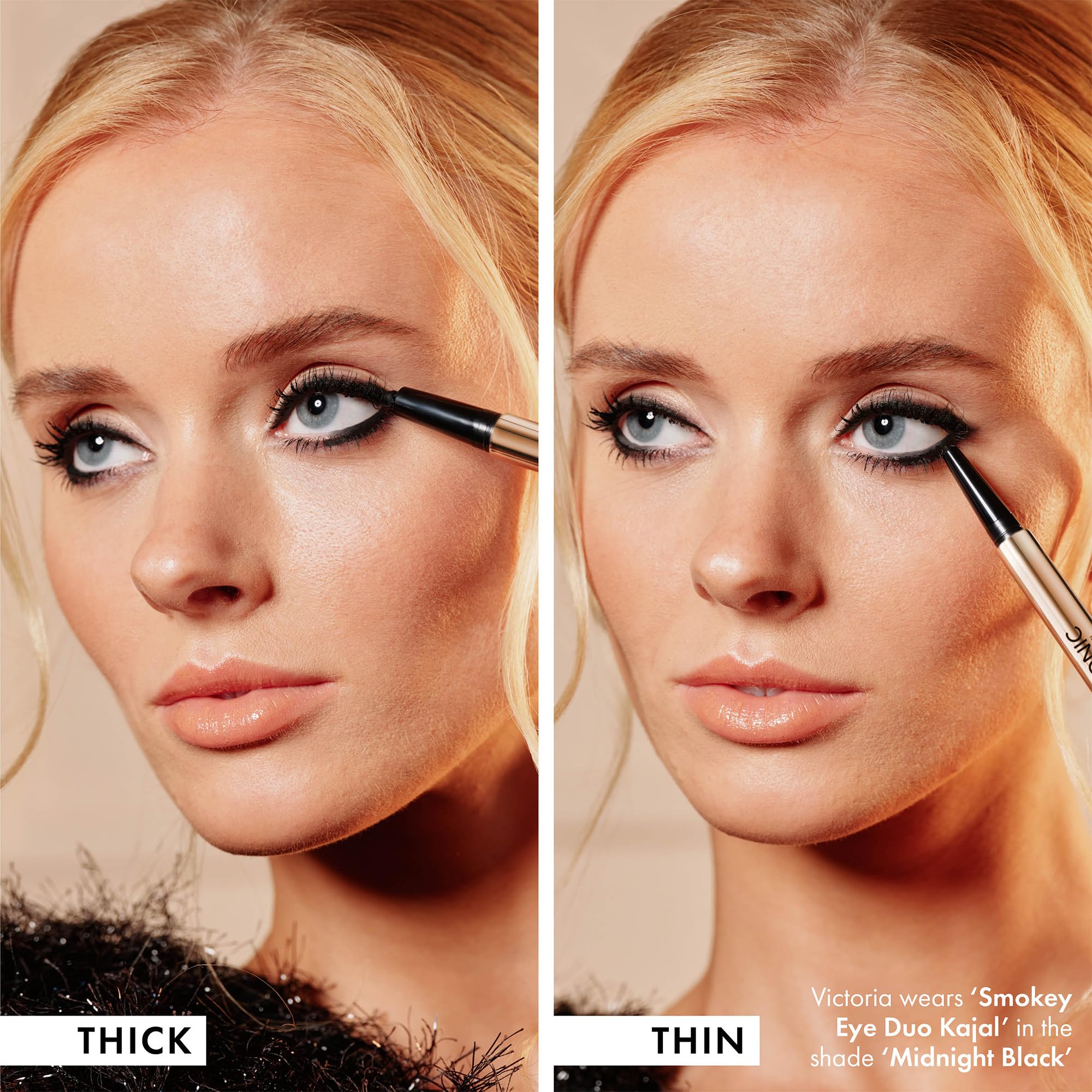 ICONIC LONDON Smokey Eye Duo travel-ready compact for on-the-go touch-ups.