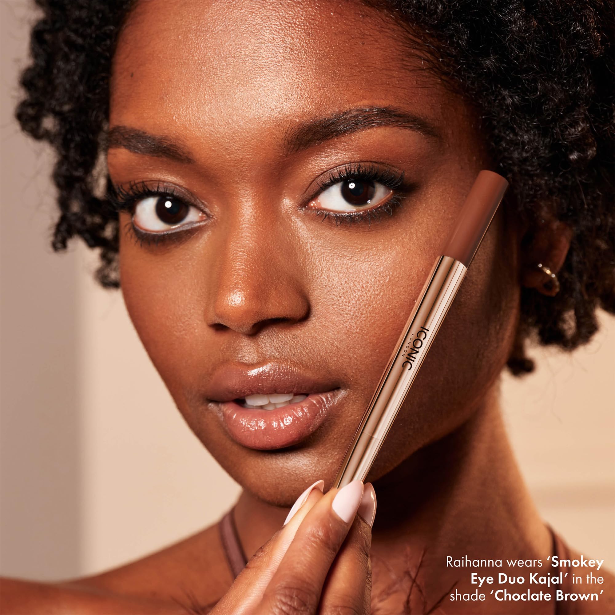 ICONIC LONDON Smokey Eye Duo packaging closeup shows sleek, travel-friendly design.