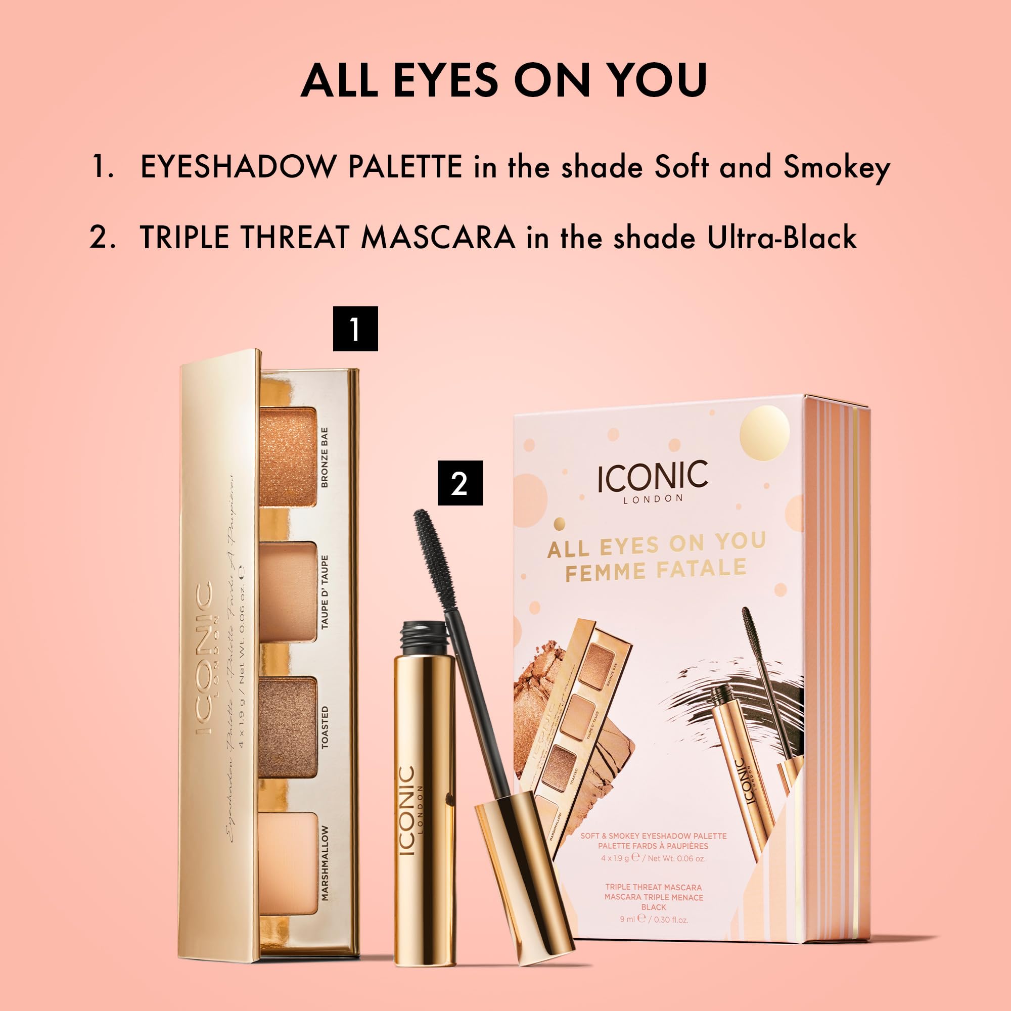ICONIC LONDON Triple Threat Mascara brush detail for precise volume and lift.