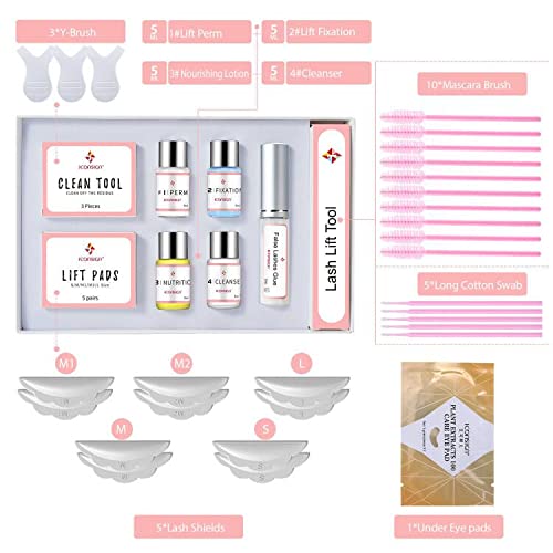 ICONSIGN lash lift kit easy-steps tray shows a simple, fast workflow for client-ready lashes