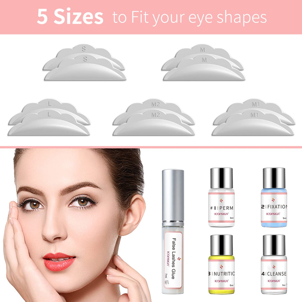 ICONSIGN 2025 lash-lift kit lift-pads-selection offers best-fit options for customized curl shaping