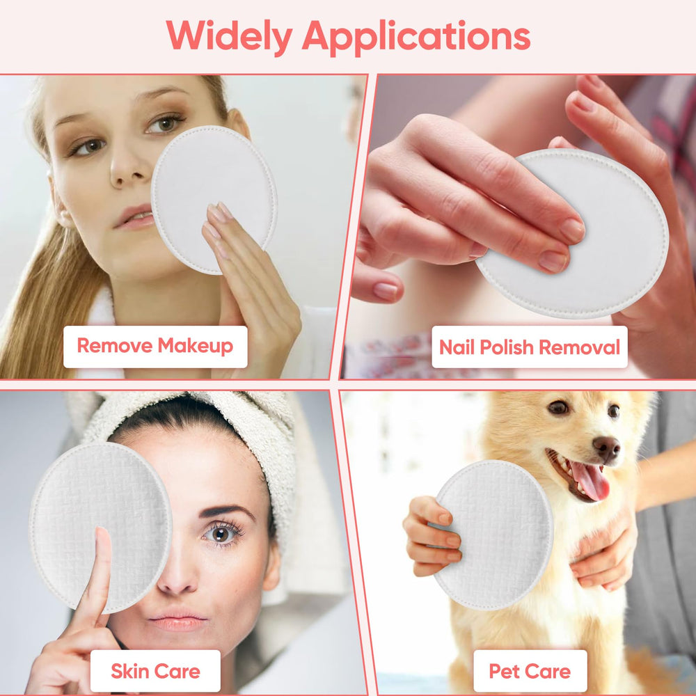 ICOTLE oval cotton pad for toner application shows smooth surface and even distribution.