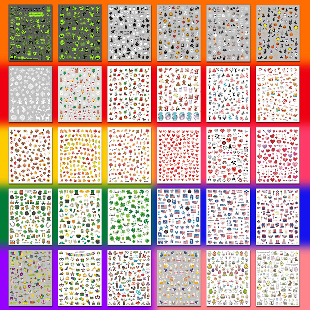IDDFEVE carnival motifs nail stickers for colorful, celebratory looks