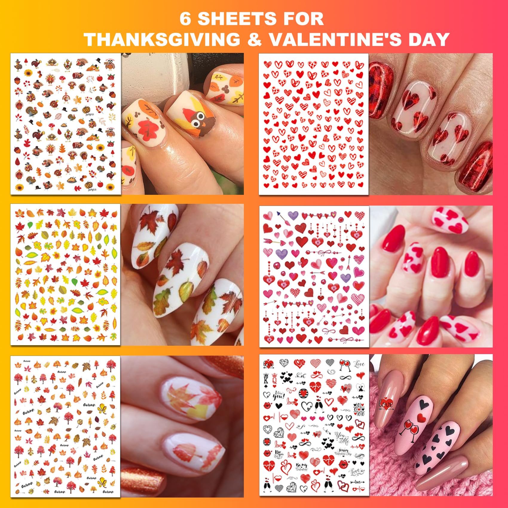 IDDFEVE self-adhesive nail stickers easy to apply on natural or artificial nails