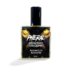 Ideal Male Labs Pheral bottle closeup highlights amber hues and bold masculine notes.