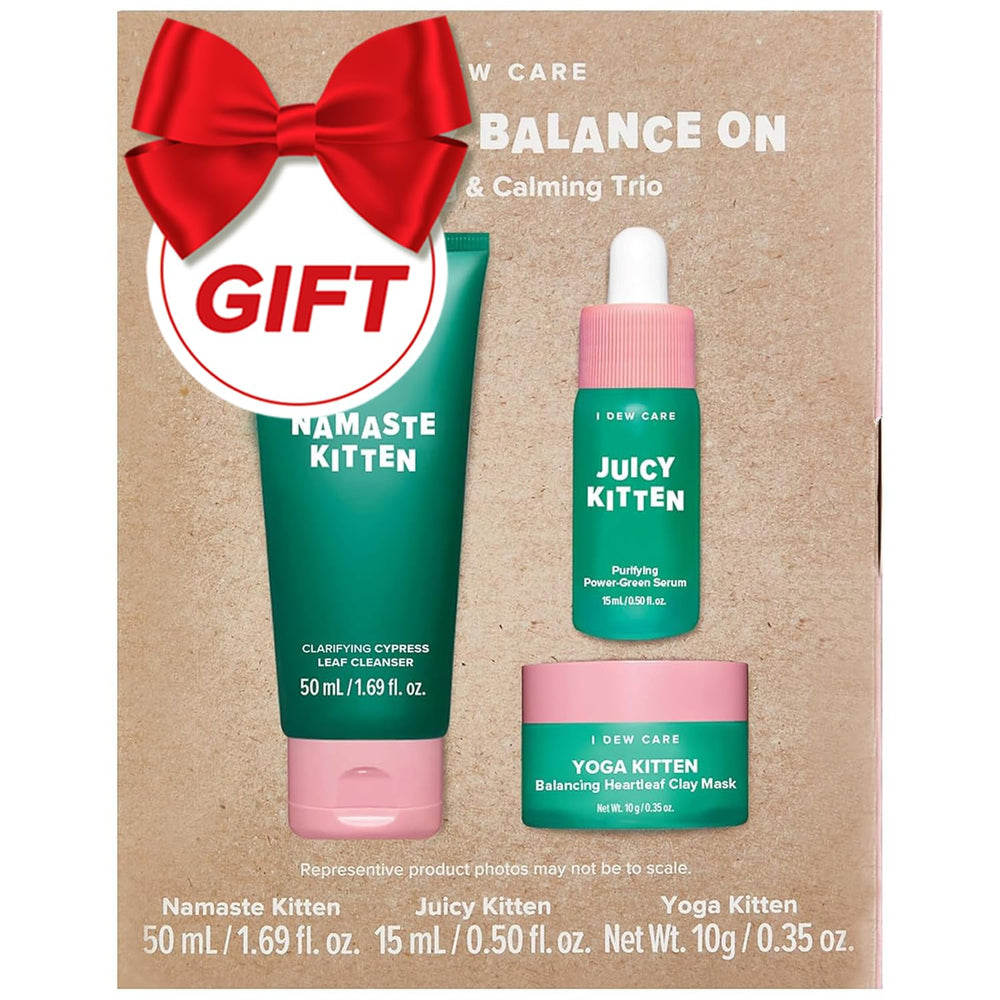 I DEW CARE Kitten Cleanser pour shows gentle cleansing for fresh skin.
