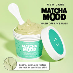 I DEW CARE Matcha Mood being applied on clean skin for refreshing pampering