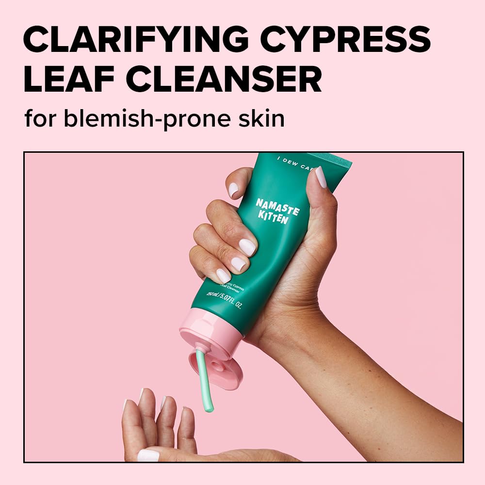 I DEW CARE Acne Foam Cleanser foam-lather closeup highlights creamy texture for gentle cleansing