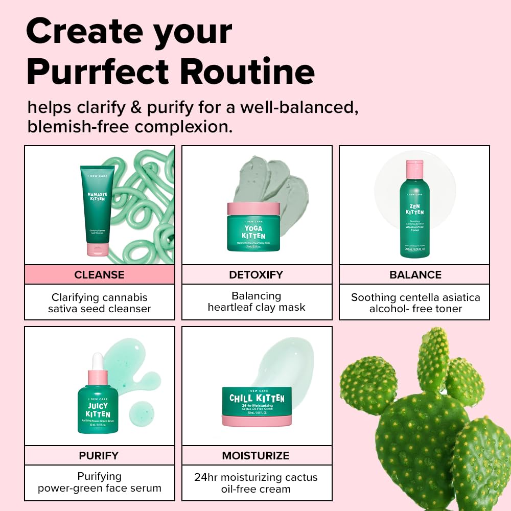 I DEW CARE All-skin-types scene suggests gentle cleansing for combination to acne-prone skin