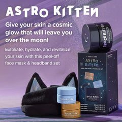 I DEW CARE Aqua Kitten mask application close-up for dewy, bright-looking skin.