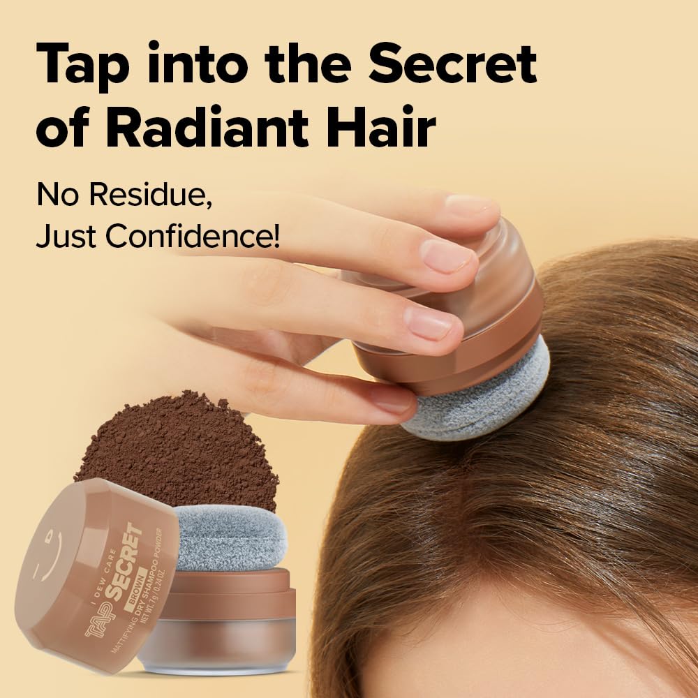 Absorción de grasa y limpieza rápida con Tap Secret para cabello oscuro