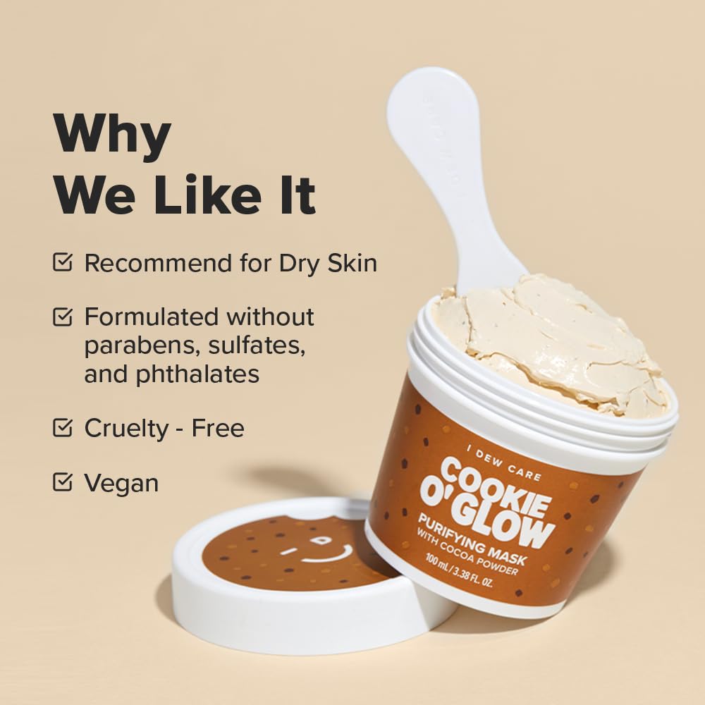 I DEW CARE Cookie O' Glow soft-serve mask ready for at-home spa use.