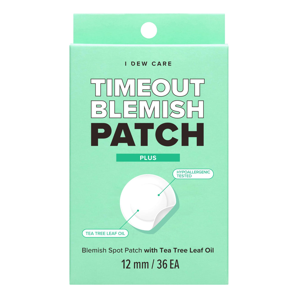 I DEW CARE hydrocolloid patch timeout blemish closeup showing impurity absorption