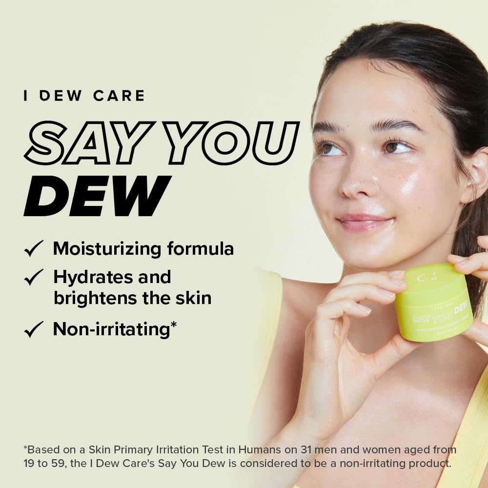 I DEW CARE Say You Dew dual-layer formula showcase for brightening.