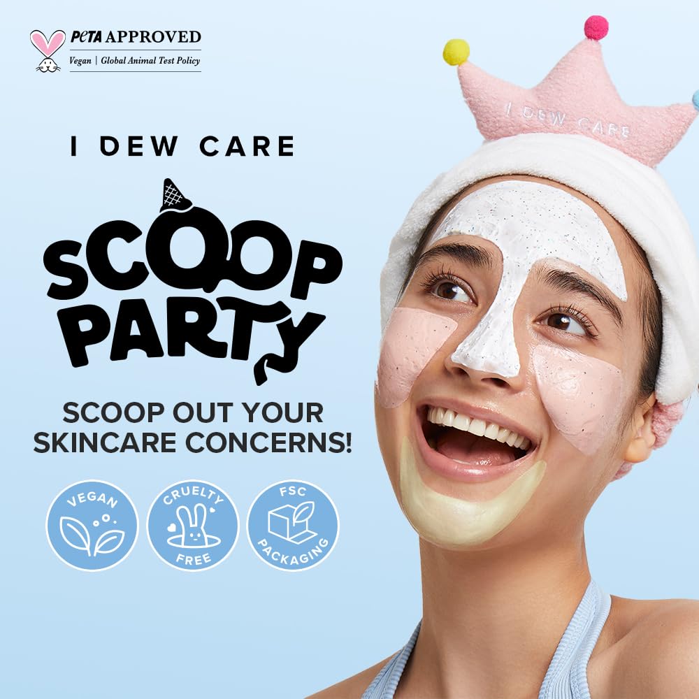 I DEW CARE Scoop Party Berry Groovy mask exfoliates gently for smoother skin