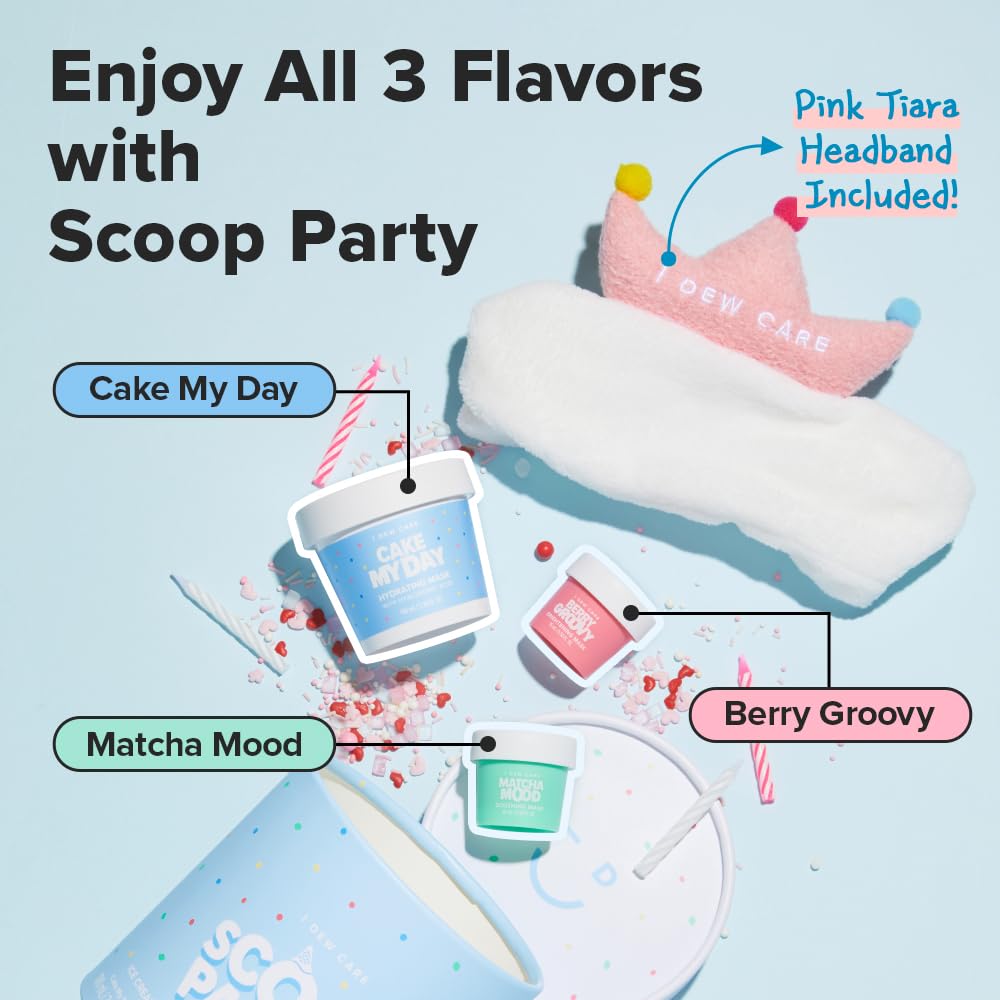 I DEW CARE Scoop Party Matcha Mood mask soothes and cools irritated skin