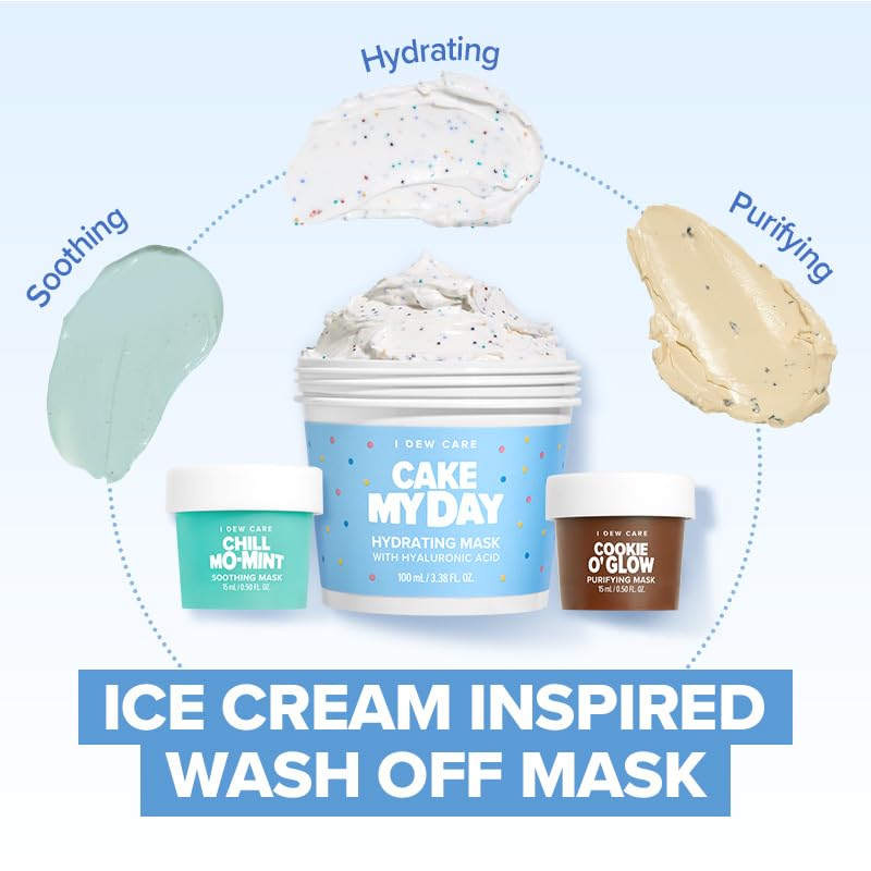 I DEW CARE Sundae Scoop full-size Cake My Day bottle highlights hydration.