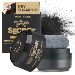 I DEW CARE Tap Secret Black dry shampoo powder refreshes oily roots