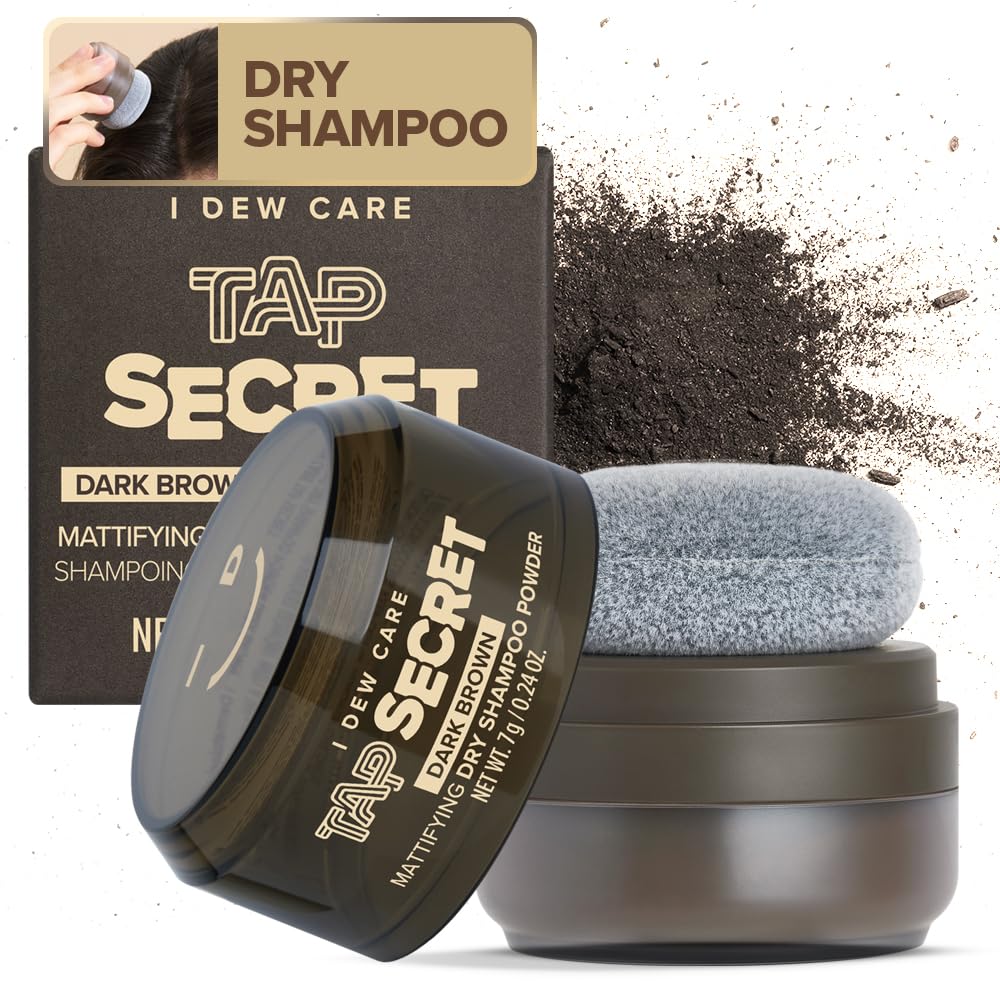 I DEW CARE Tap Secret champú en seco, polvo ultrafino absorbe aceite para look fresco.
