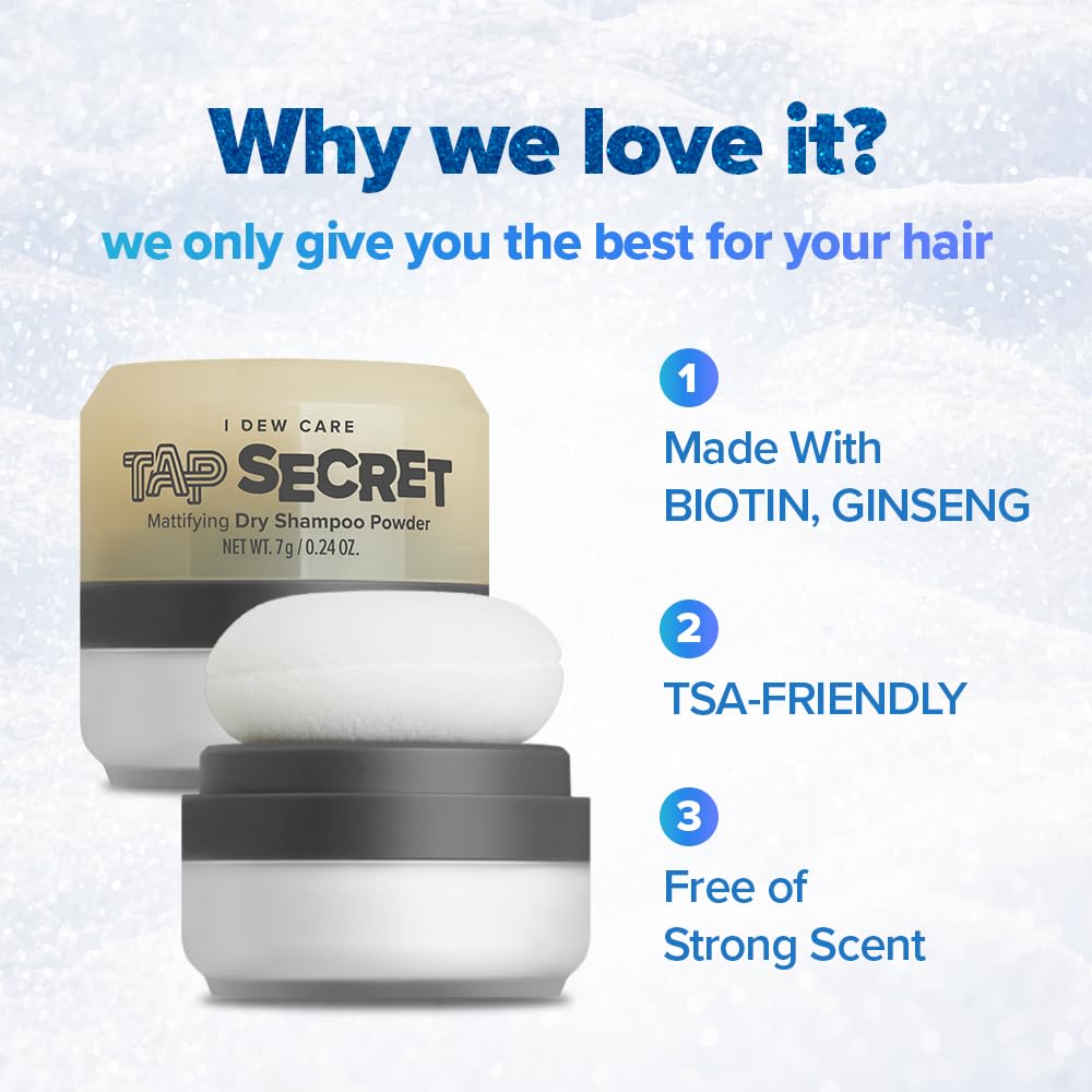 I DEW CARE Tap Secret bottle after use showing hair lift and volume
