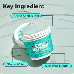 I DEW CARE Chill Mo-Mint application step demonstrates even layer.