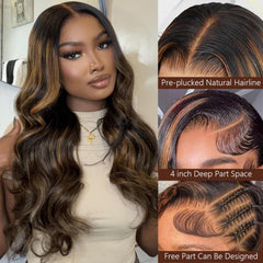 IDHERE body-wave-lace-front-wig shows rich texture for event-ready styling.