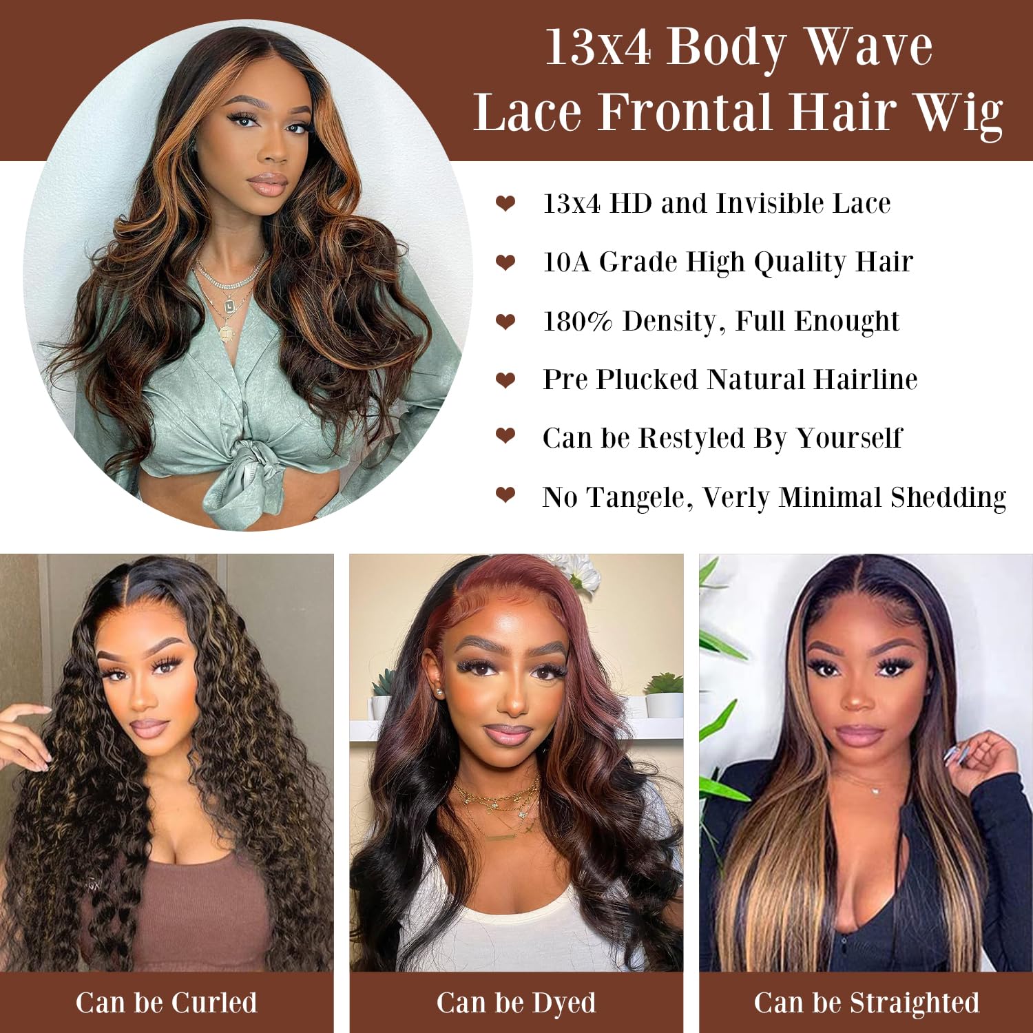 IDHERE pre-plucked-baby-hair reveals natural hairline and easy styling options.