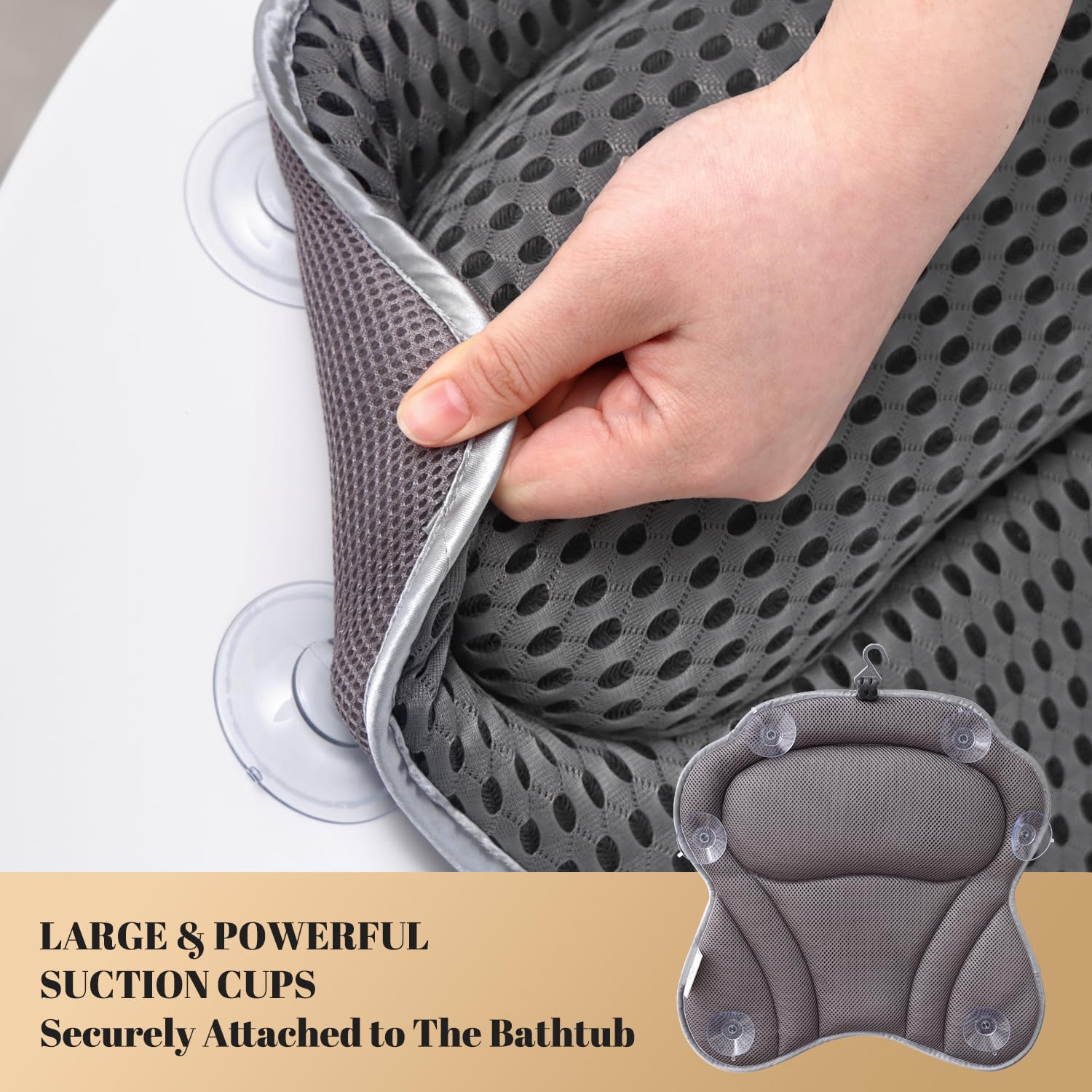 Idle Hippo bath pillow dries quickly to stay fresh between uses.