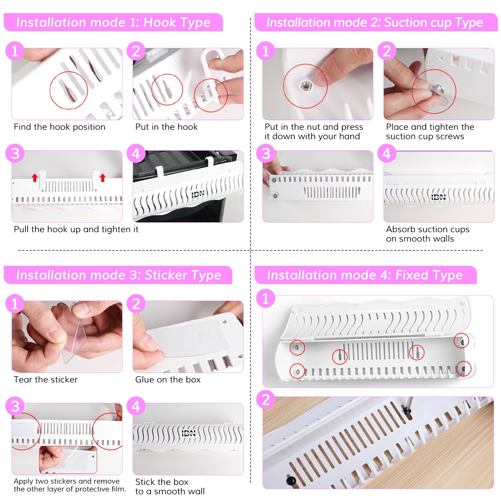 IDN Beauty black extension stand blends with decor while organizing lengths.