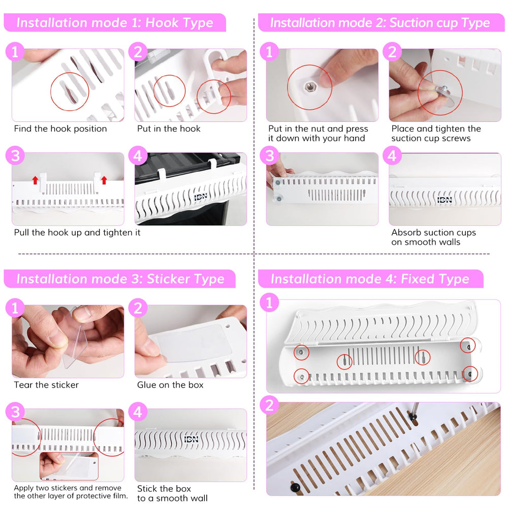 IDN Beauty black extension stand blends with decor while organizing lengths.