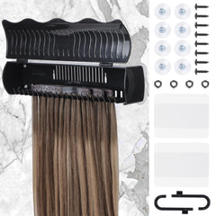 IDN Beauty Hair Extension Holder Stand with strong suction cups for secure placement.